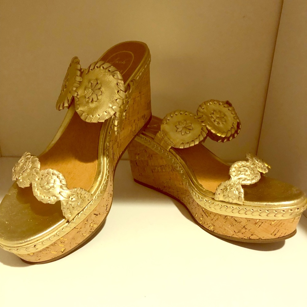 Jack Rogers Size 10 Gold Platform